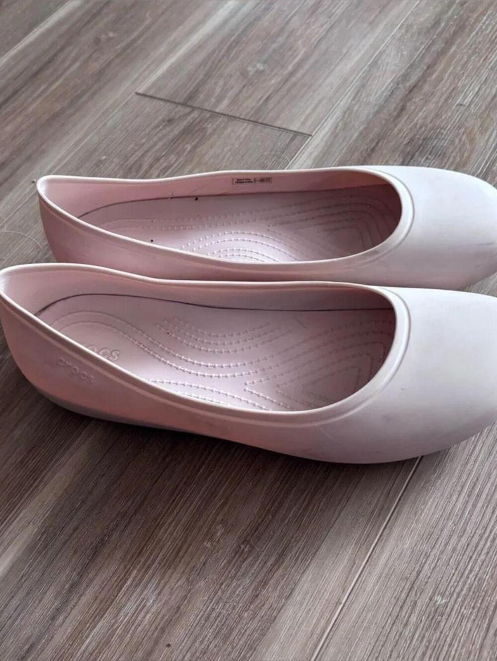 Women's Pink Ballet Flats, Crocs, Size 11